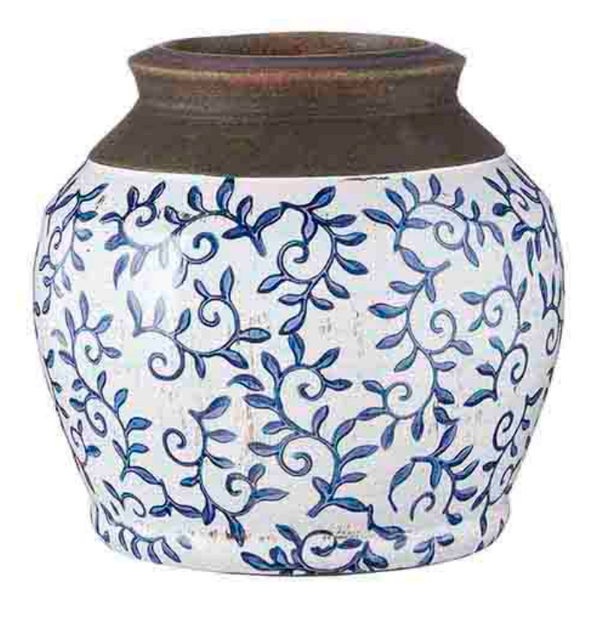 7.5" Blue Transferware Vase