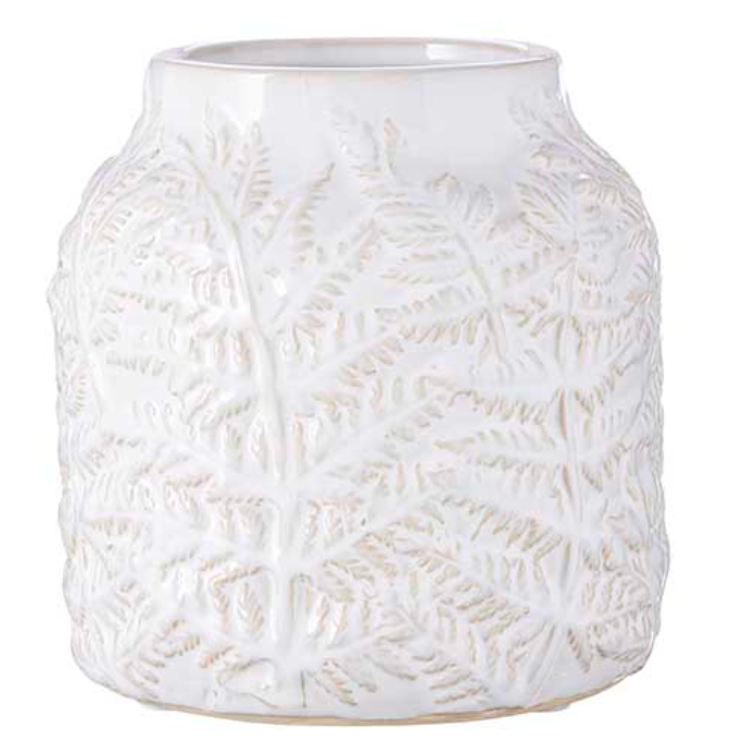 7" Leaf Embossed Vase