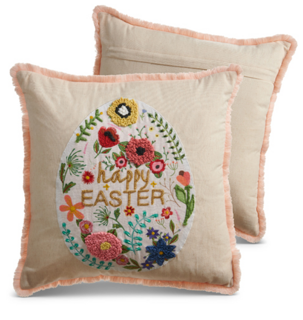 18" Happy Easter Egg Pillow