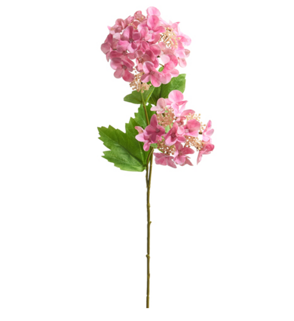 19" Real Touch Pink Hydrangea Spray