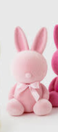 20" Flocked Sitting Bunny