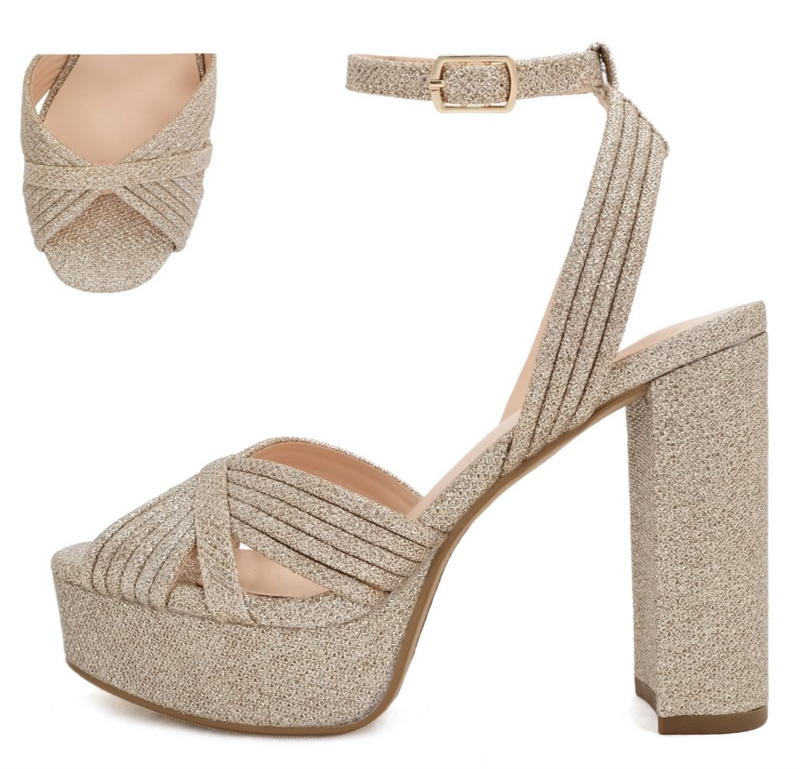 Juke Box  Gold Shimmer Heel