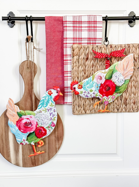 Chickens of Flowers - SET of 2