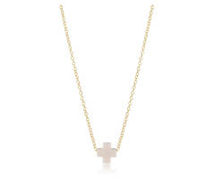 16" NECKLACE GOLD - SIGNATURE  CROSS OFF-WHITE