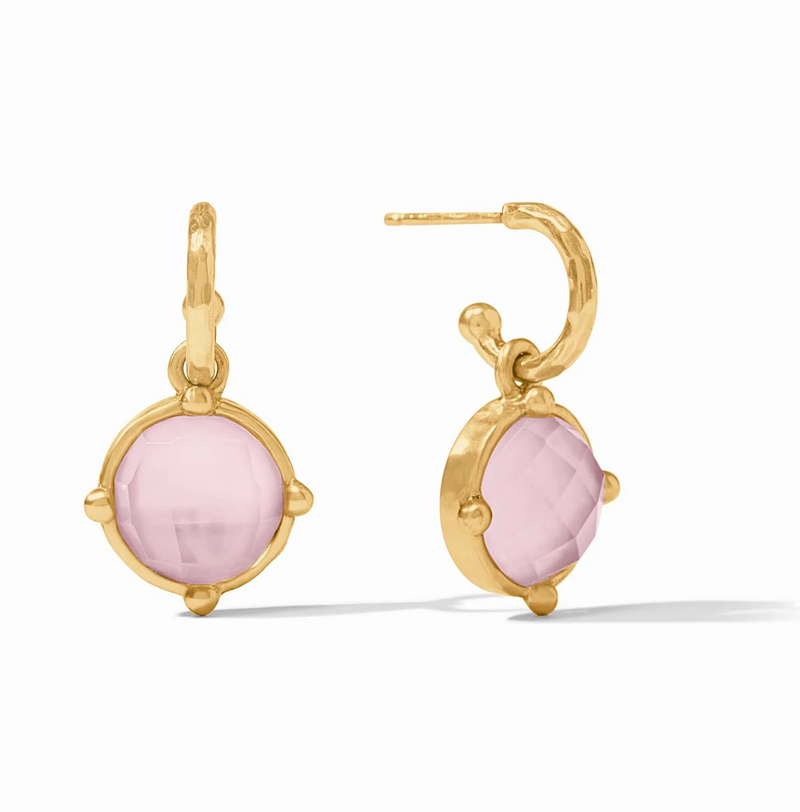 Honeybee Hoop & Charm Earring-Iridescent Rose-OS