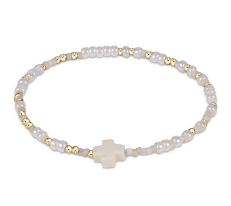 EGIRL HOPE UNWRITTEN SIGNATURE CROSS BRACELET - BEAUTY AND THE BEACH