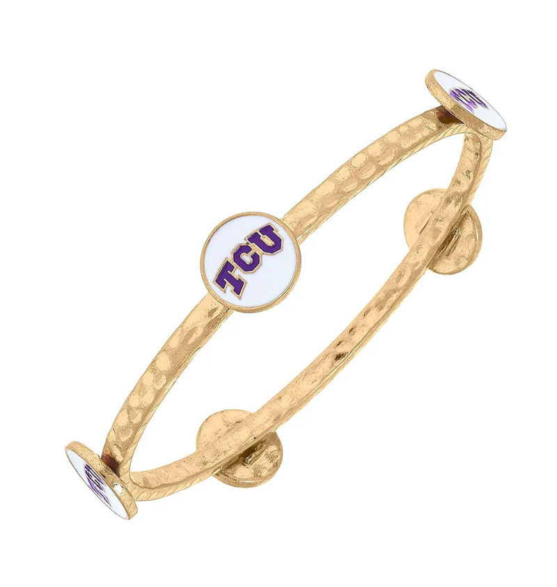 TCU Horned Frogs Enamel Claudia Bangle in Purple