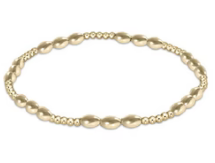 HARMONY JOY PATTERN 2MM  BEAD BRACELET - GOLD