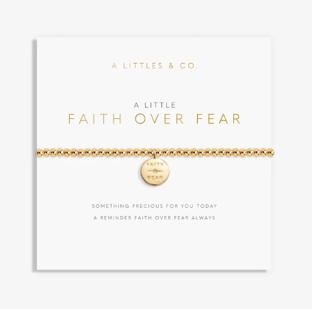 Faith Over Fear Gold Bracelet