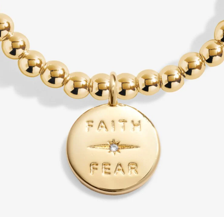 Faith Over Fear Gold Bracelet