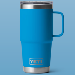 RAMBLER 20 OZ TRAVEL MUG BIG WAVE BLUE