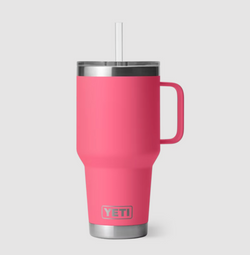 RAMBLER 35 OZ STRAW MUG TROPICAL PINK