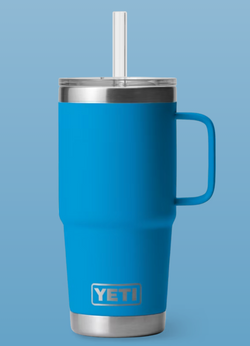 RAMBLER 25 OZ STRAW MUG - BIG WAVE BLUE