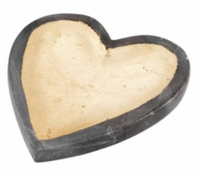 Gray Heart Trinket Tray