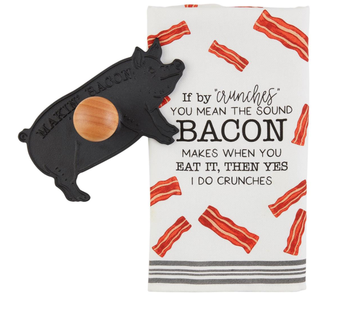 Bacon Press & Towel Set