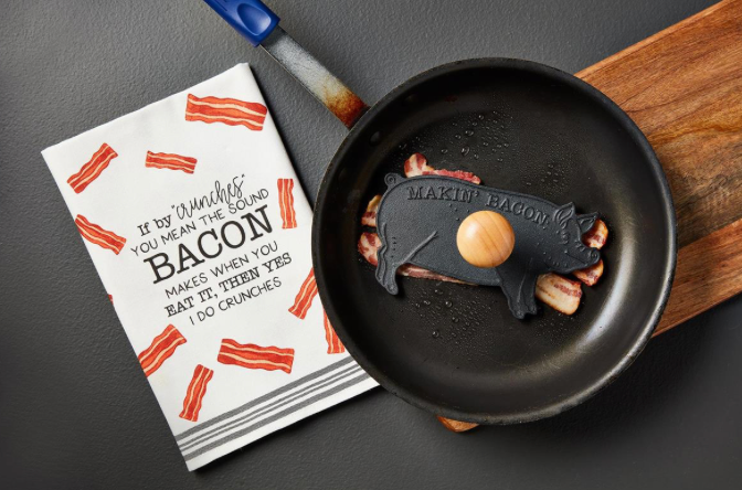 Bacon Press & Towel Set