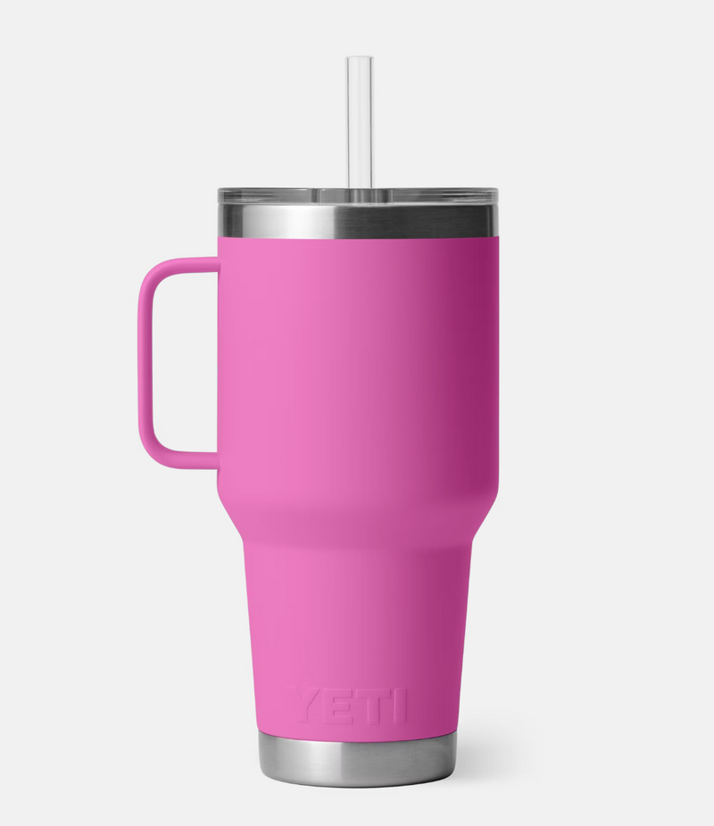 RAMBLER 35 OZ STRAW MUG WILDFLOWER FUCHSIA