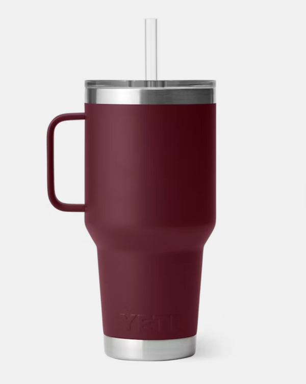 RAMBLER 35 OZ STRAW MUG - WILD VINE RED