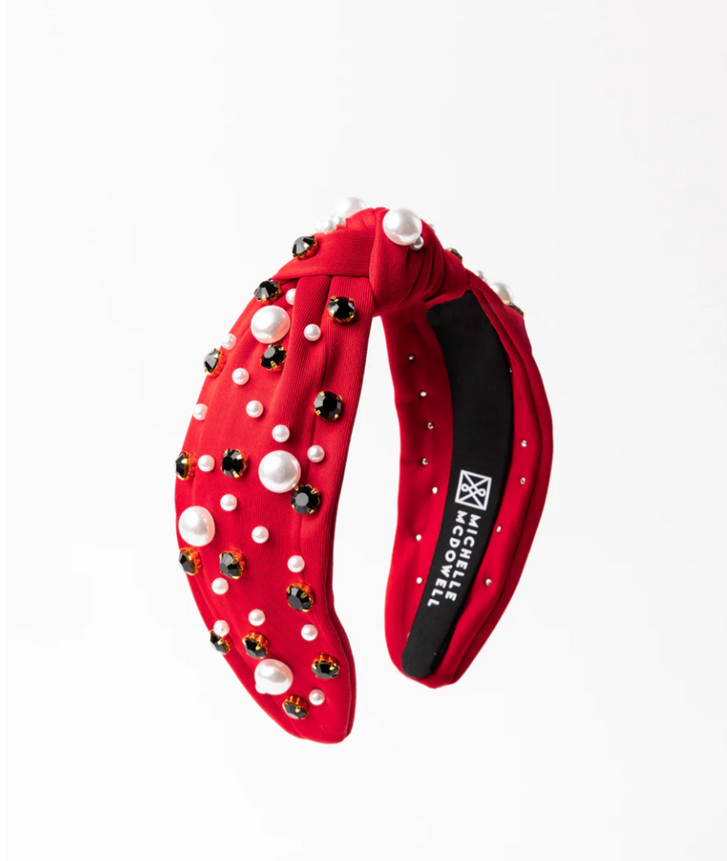 Charleigh Headband - Red & Black