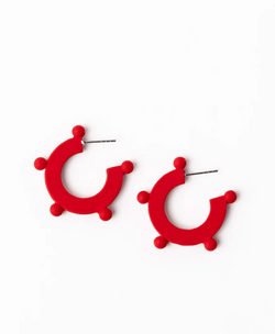 Astrid Earrings - Medium - Red & Blue