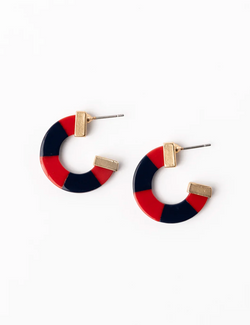 Melody Earrings - Small - Red & Blue