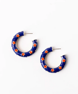 Justine Earring - Medium - Blue & Orange