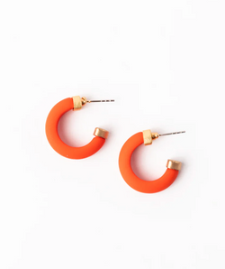 Amanda Earrings - Small - Blue & Orange