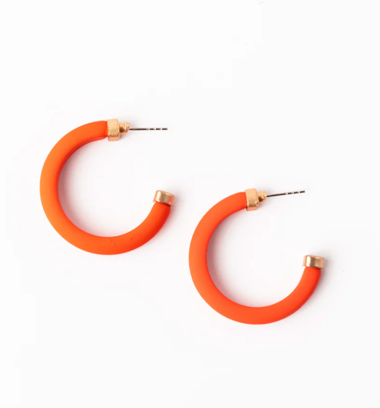 Amanda Earrings - Medium - Blue & Orange