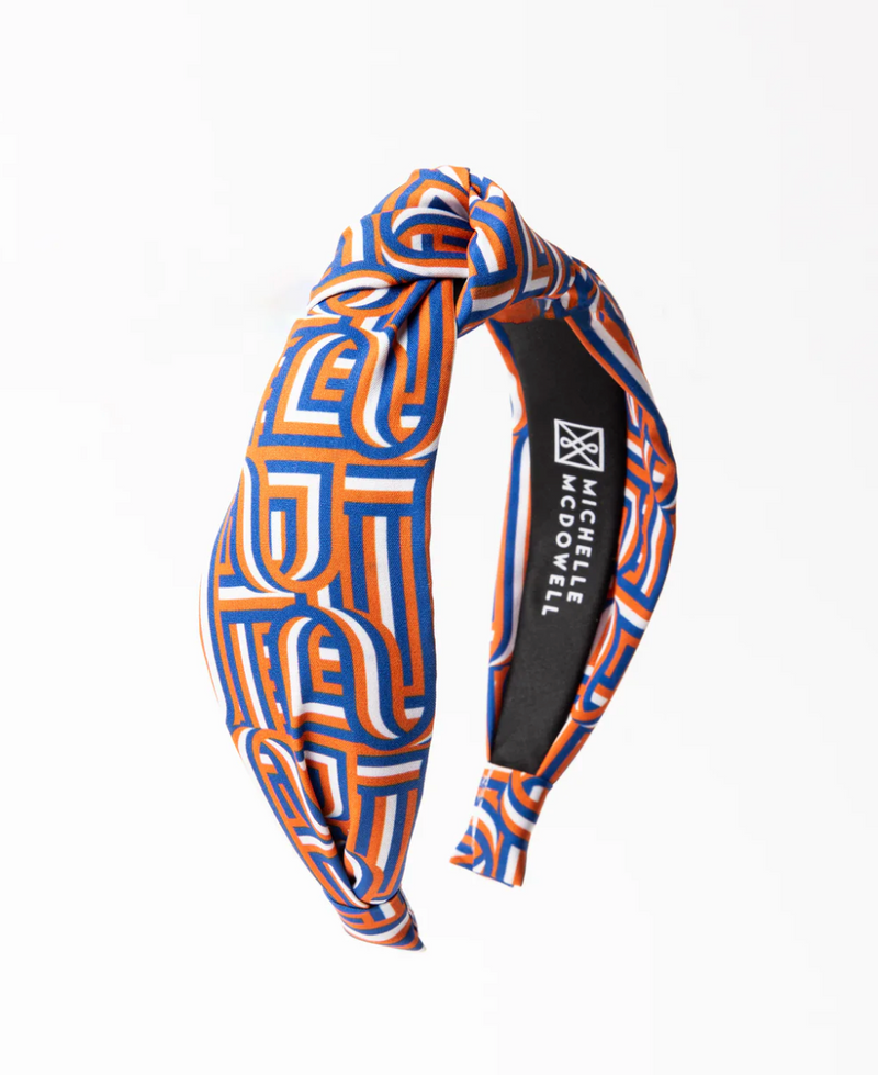 Luna Touchdown Headband - Blue & Orange