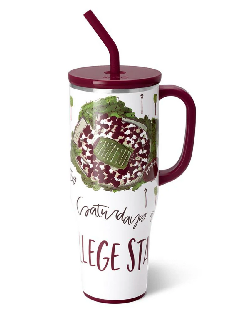 Saturdays in College Station Mega Mug