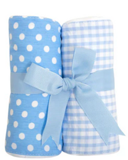 Blue Golf Game Burp Cloths - SET of 2