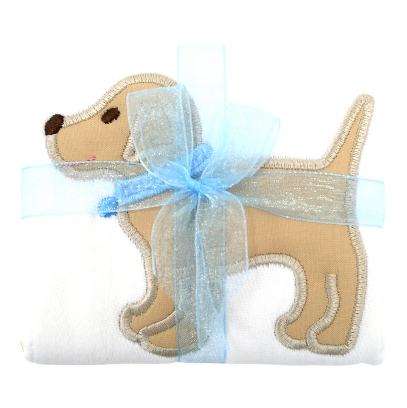 Blue Lab Puppy Burp Cloth