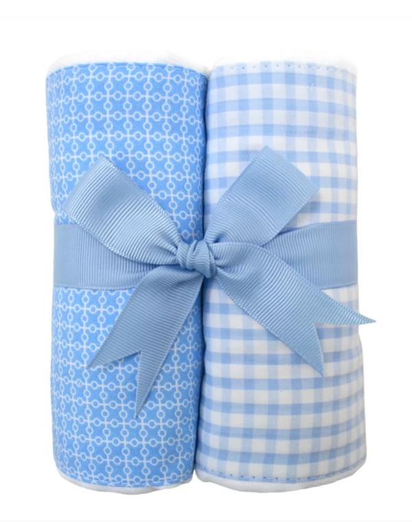 Blue Lab Puppy Burp Cloths - SET of 2