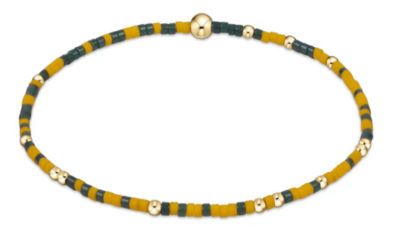 GAMEDAY HOPE UNWRITTEN  BRACELET - DARK GREEN-GOLDEN  YELLOW