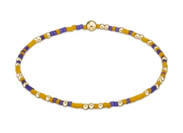 Gameday Hope Unwritten Bracelet - Deep Purple / Golden Yellow