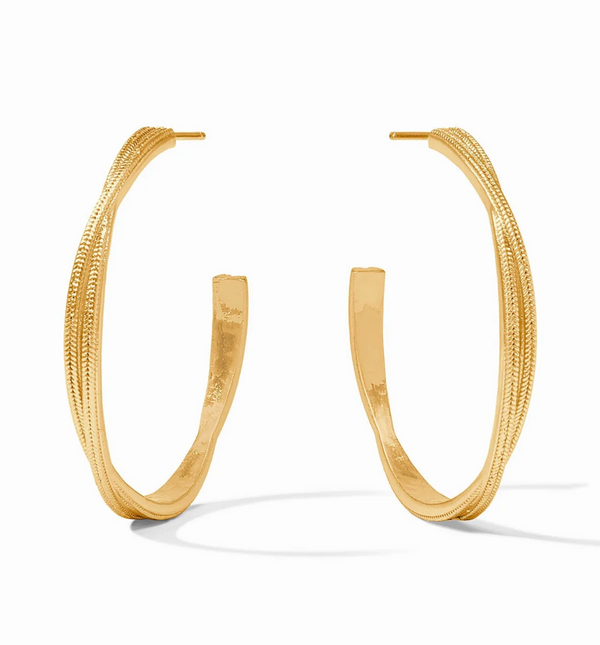 Cheval Twist Hoop-Gold-L