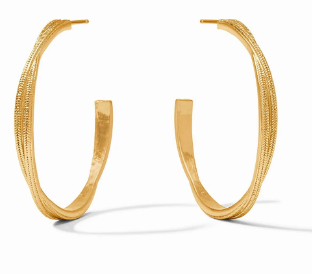 Cheval Twist Hoop-Gold-M