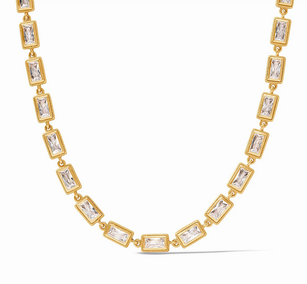 Baguette Tennis Necklace-Cubic Zirconia