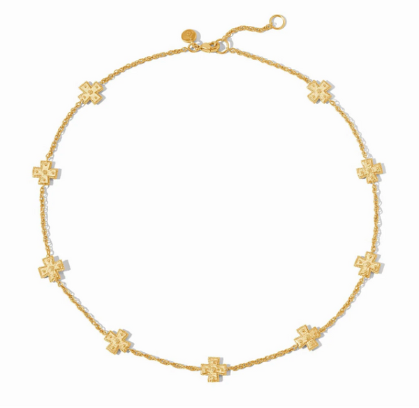 Malta Canterbury Delicate Station Necklace-Gold