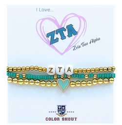 Zeta Tau Alpha Love Stack Bracelet