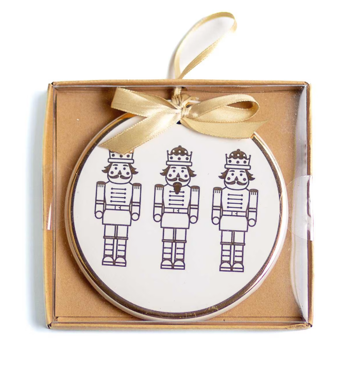 Nutcracker March Ornament White/Gold