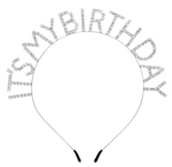 It's My Birthday Crystal Rhinestone Pave Headband