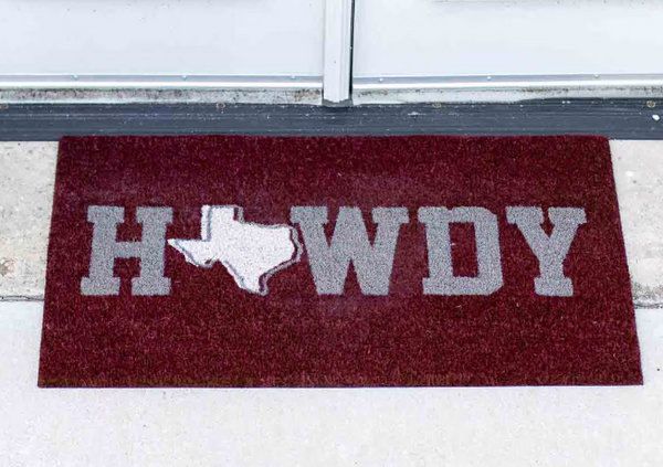 Howdy Texas Coir Doormat