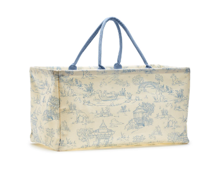 Toile Hamper / Storage Tote