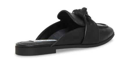Steve Madden Chart Black Leather Mules