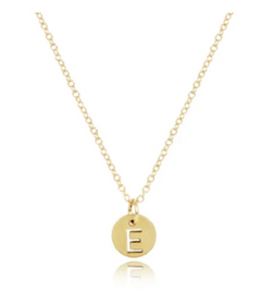 16" Necklace Gold - Respect Small Gold Disc - C