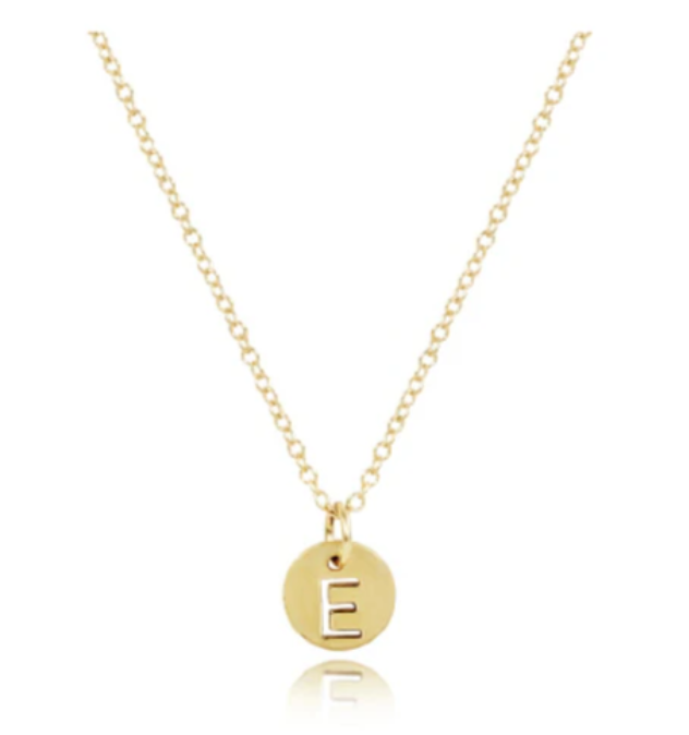 16" Necklace Gold - Respect Small Gold Disc - T