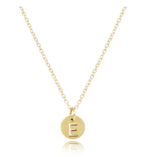 16" Necklace Gold - Respect Small Gold Disc - M