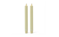 2 Pack 6 Inch Ivory Wax Luminara Indoor Taper Candles