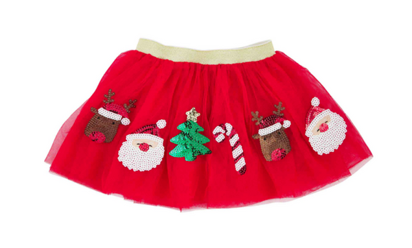 Red Christmas Sequin Tutu